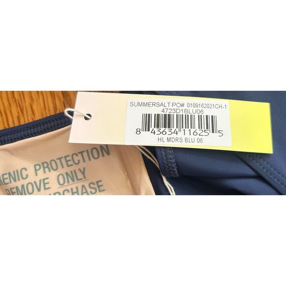 NWT Blue Summersalt The High Leg Mid Rise Bikini Bottom Size 6 - Picture 2 of 5